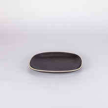 Load image into Gallery viewer, Mandala Platter, Small, Matte Black with Natural Trim