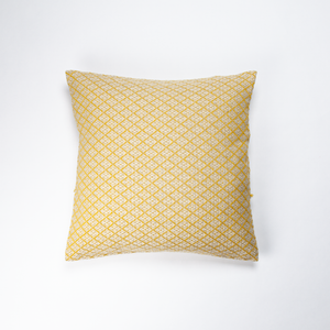 Pillow Cover, Yellow and White
