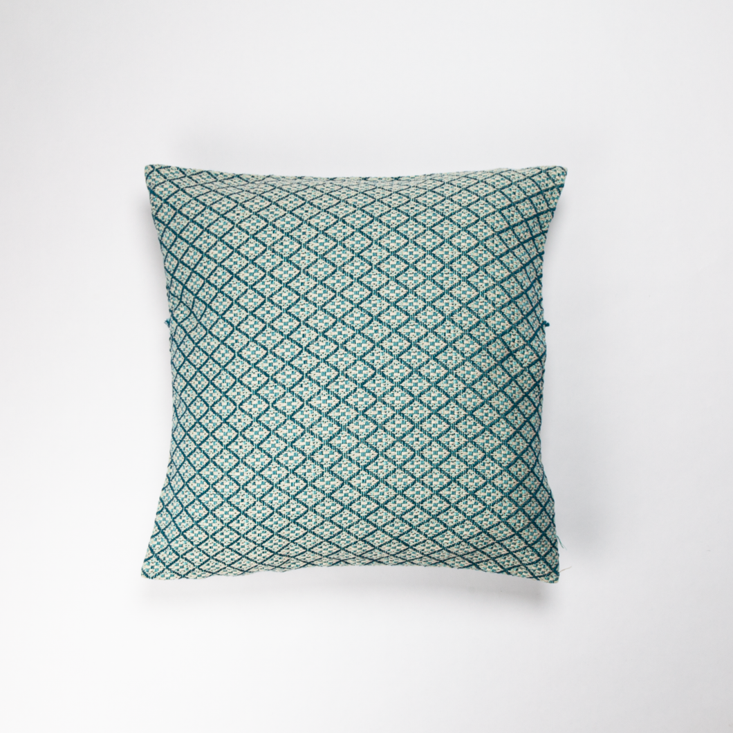 Pillow Cover, Green and White