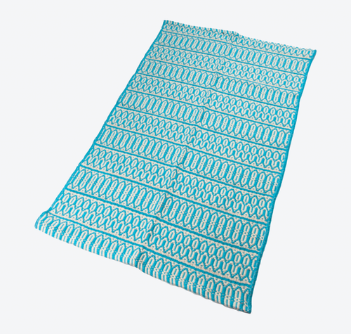 Cotton Rug, Turquoise