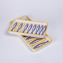 Load image into Gallery viewer, Sardinha Long Platter, Yellow and Blue